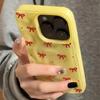 Cute Red Bow Dots Folds Texture 3D Irregular Wrinkle Phone Cases For iPhone 17 16 15 14 Plus 13 12 Air Pro Max Shockproof Glossy