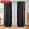1 Stück, Nuan-Serie, 70–80 % Verdunkelung, einfarbige Verdunkelungsvorhänge mit gerüschtem Rand für die Heimdekoration im Wohnzimmer, Schlafzimmer
