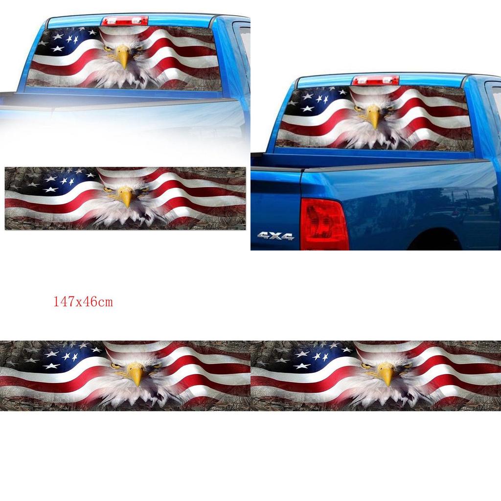 Premium Qualität Amerikanische Flagge Adler Fenstertönung Grafik Aufkleber Für Hintere LKW Heckklappe