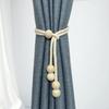 The Wooden Style Curtain Binding Tape Decorative Folding Tape Is The Adjustable Gauze Curtain Fixing Tape In The Wood Bead Style