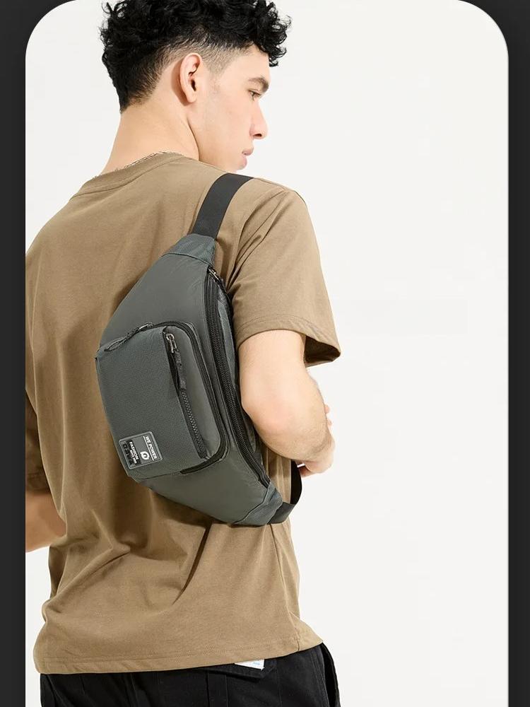 Portable Waterproof Men's Chest Bag Multi-functional Outdoor Sports Sling Bag Travel Shoulder Bag Waist Pack Crossbody