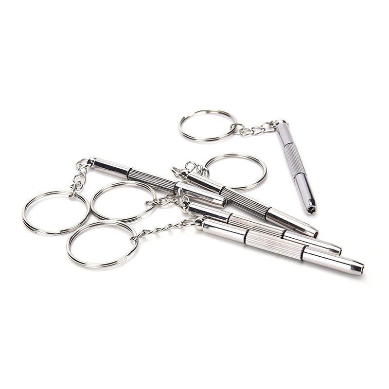 5Pcs Mini 3In1 Eyeglass Screwdriver Sunglass Watch Repair Kit Tool With Keychain,