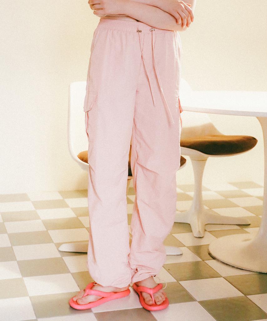 LOSSYROW String Cargo Sharing Jogger Pants Pink