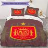 Biancheria da letto con motivo della nazionale di calcio spagnola, Set piumone Copripiumone Federa Regalo di Compleanno per la Casa(1 * copripiumino + 2 * federa, senza nucleo)_lx