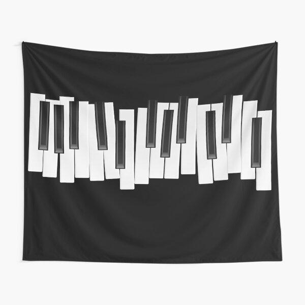 Piano Keys Tapestry Creative Musical Notes Tapesrties Decor Living Room Bedroom Wall Hangings Art Black and White Tapestry