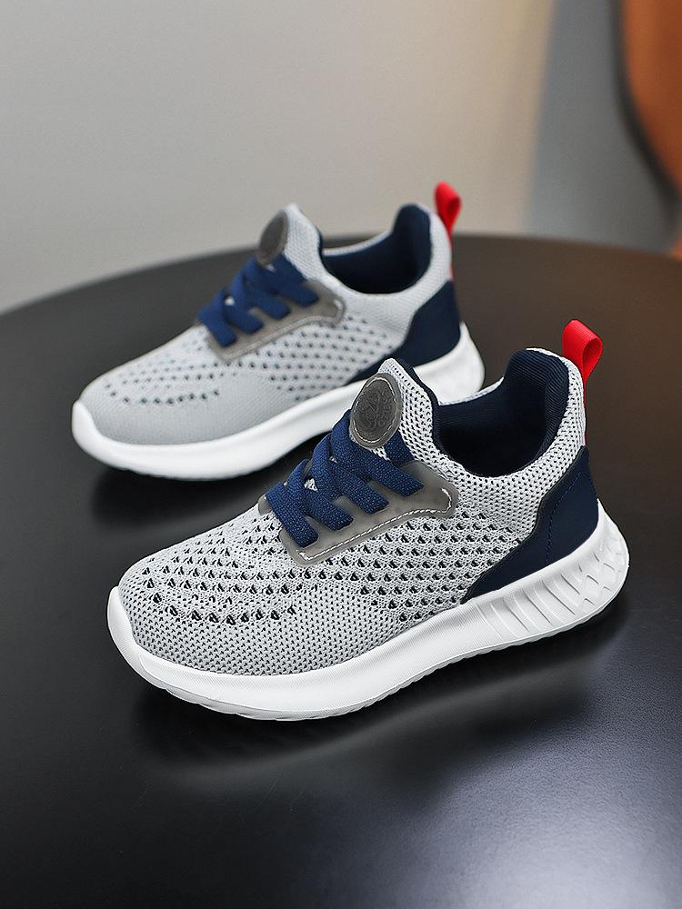 Little Yellow Duck Kids' Sports Shoes 2025 Spring: Boys' Mesh Sneakers, Girls' Casual Running Shoes.