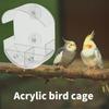 Acrylic Transparents Bird Feeders Parakeets Cage Birds Feeders Antiskid Stand for Feeding and Observing Birds