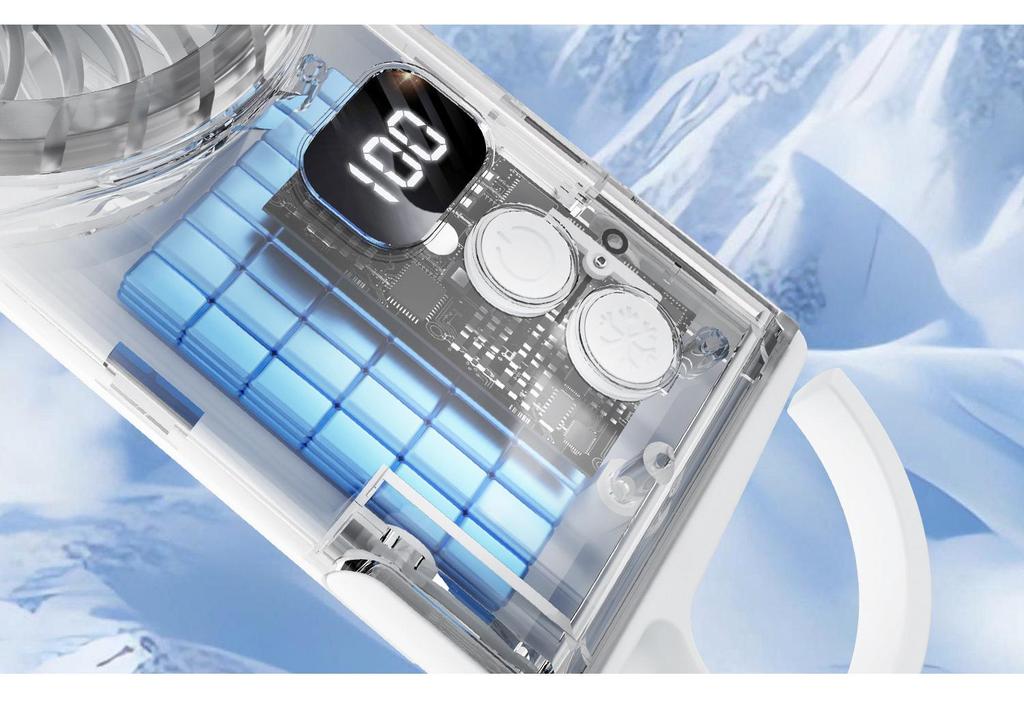 Creative Portable Ultra-thin Handheld Fan with 100-Speed Adjustment and Charging - Ideal for Outdoor Use