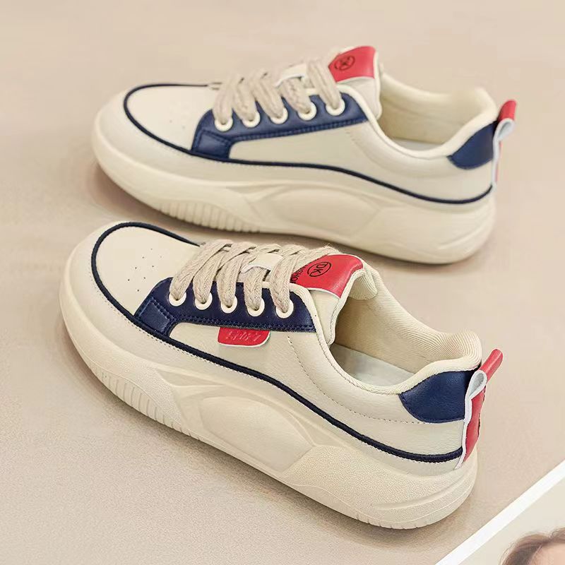 Women's Shoes 2025 Spring Festival New Versatile Student Casual Sports Shoes Platform Explosion Lightweight Flat Floor Shoes Dad Shoes