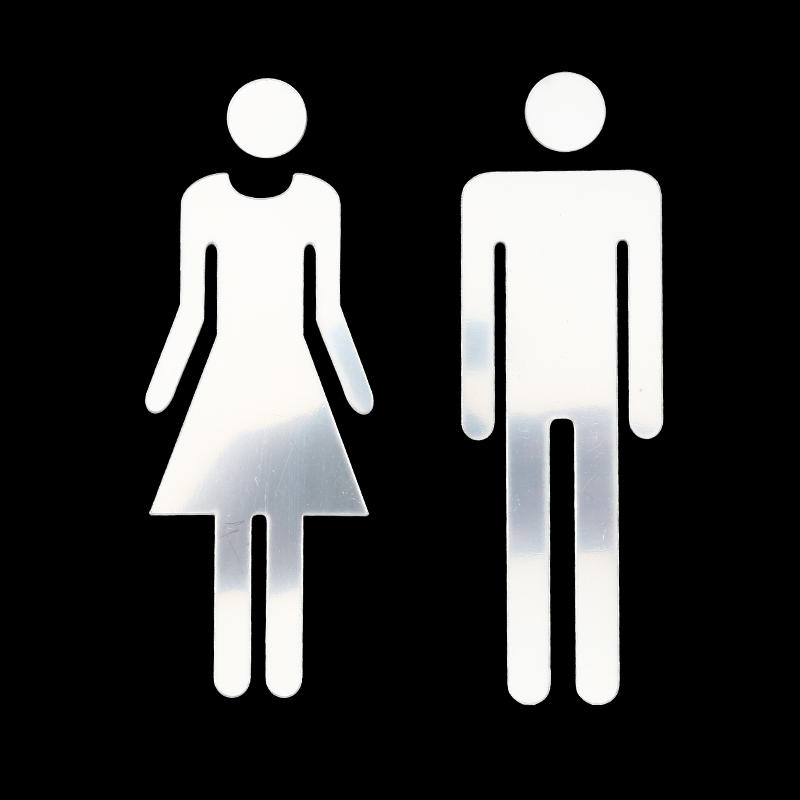 Removable 3D Toilet Entrance Sign Wall Stickers Funny Woman & Man WC Washroom Door Poster Mirror Surface Decal DIY Decor New