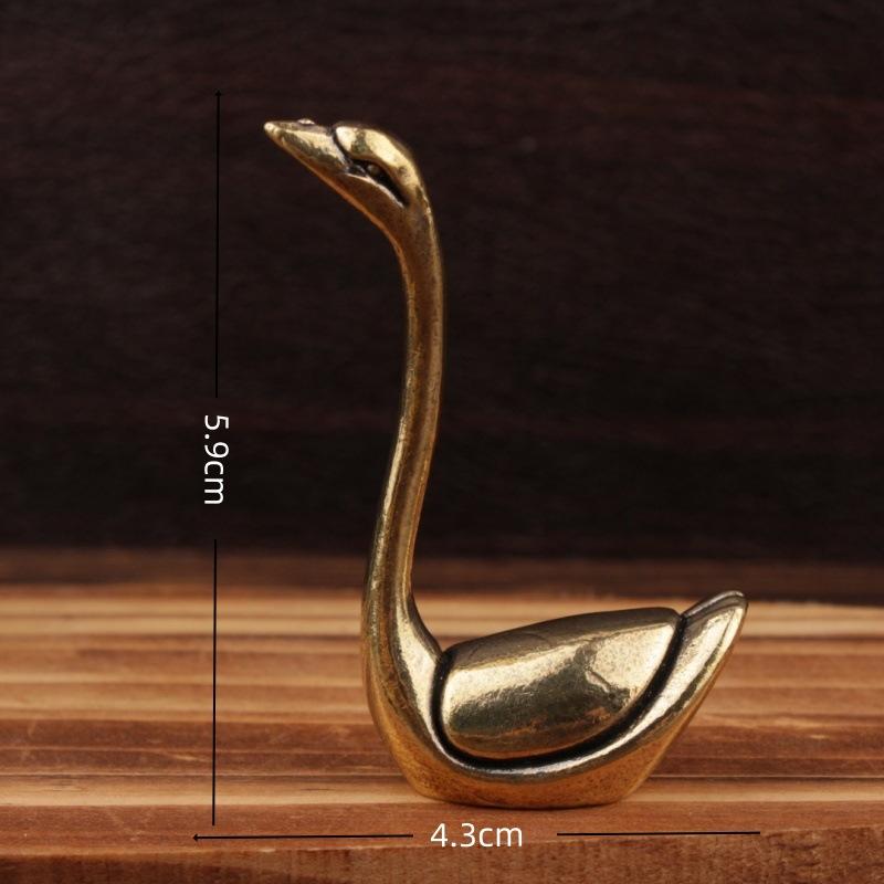 Lustige Katze Messing Kleine Ornament Heim Büro Schreibtisch Kätzchen Figuren Handgefertigt Tischplatte Kupfer Tier Skulptur Dekoration Handwerk