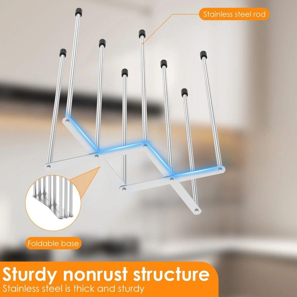 Foldable Baby Bottle Drying Rack Stainless Steel Bottle Dryer Holder Water Bottle