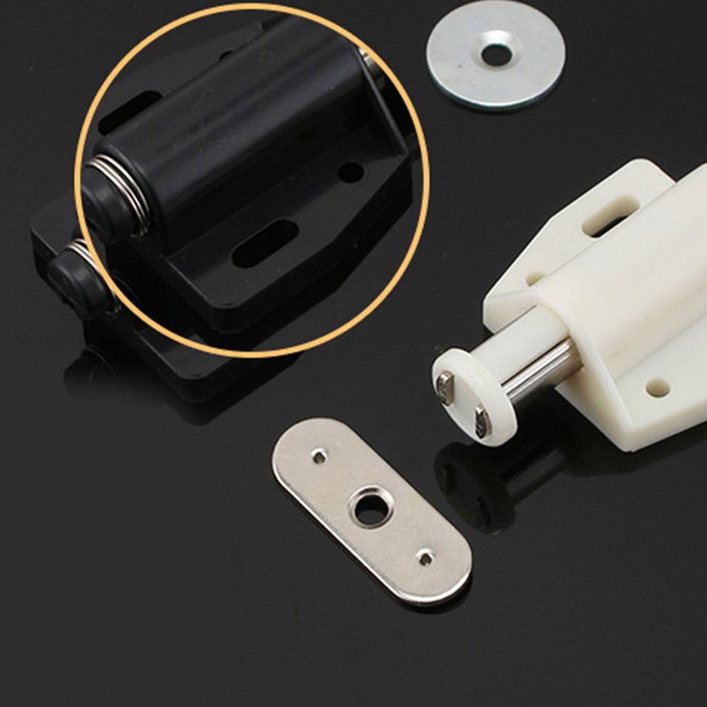 10 Pack Sturdy Stainless Steel Magnetic Push Open Door Catch Home Accessory for Cabinets Easy to Installion Latches