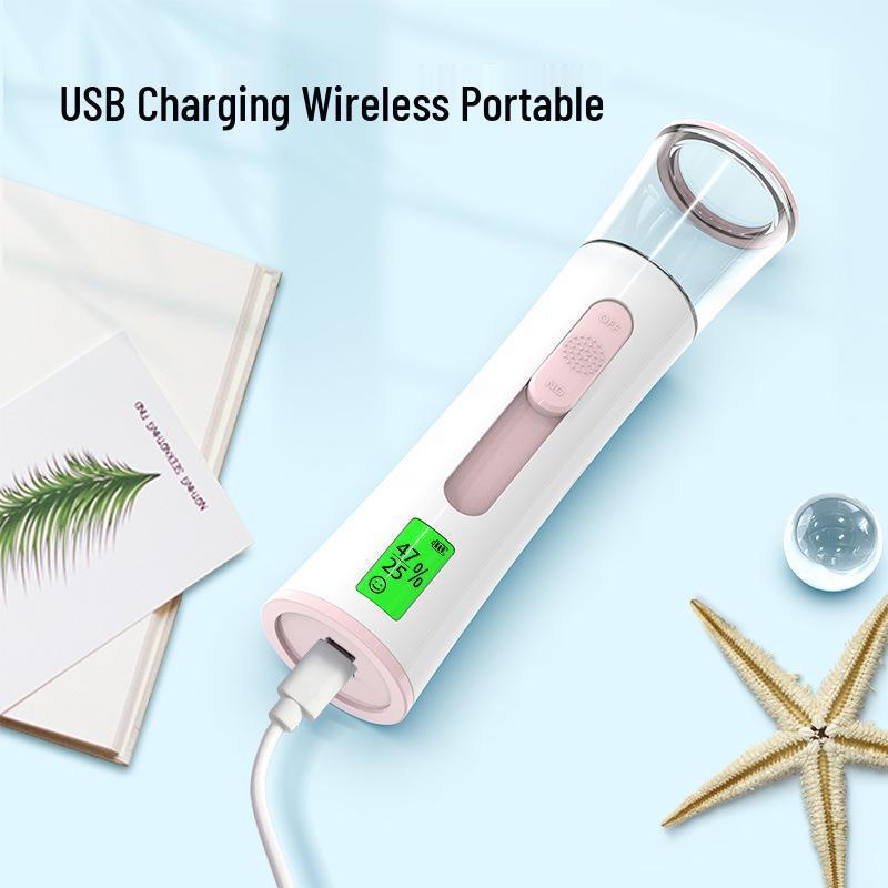 Nano Spray Rechargeable Facial Steamer & Humidifier - Double Spray Cold Mist Beauty Device