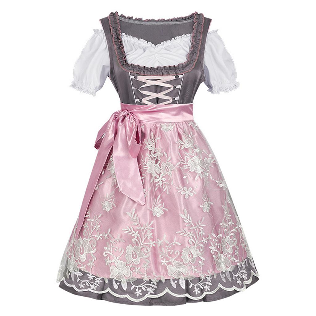 Damen Oktoberfestkleid mit Spitze für Festival Kostümparty