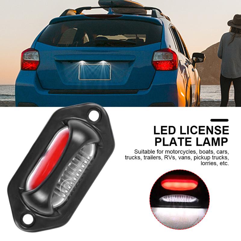8 LED Trailer Side Marker Light IP67 Waterproof Lorry Clearance Lamp Super Bright Truck Number Plate Light 4500K Car Accessories