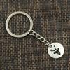 Fashion 30mm Key Ring Metal Key Chain Keychain Jewelry Antique Bronze   Plated Deer Head 18x18mm Pendant