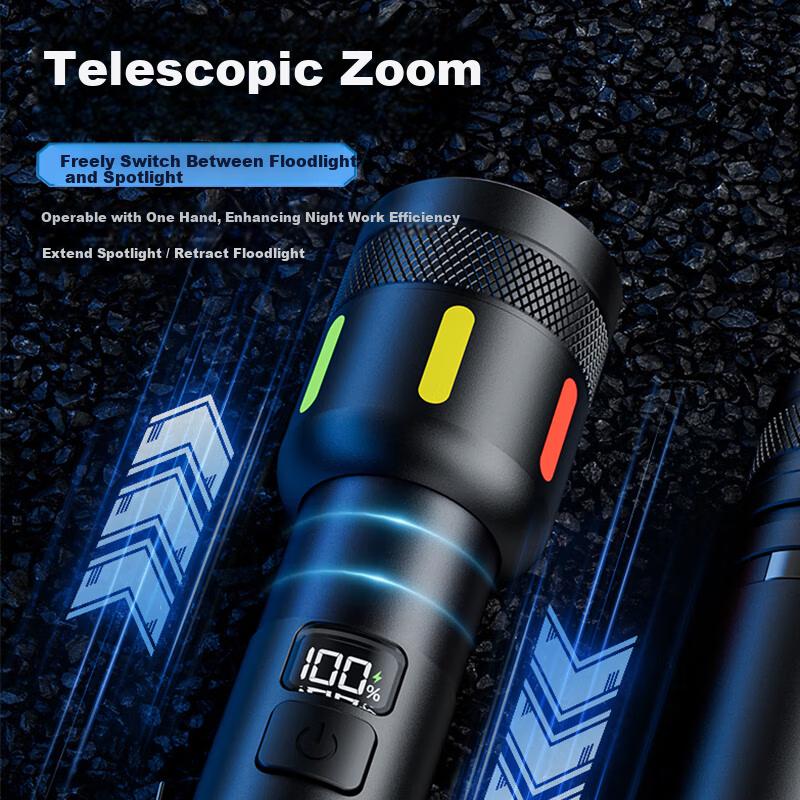 Xiaoyeren Flashlight High Brightness Long Battery Life Outdoor Portable Emergency Lighting for Fishing Home Mountaineering Patrol