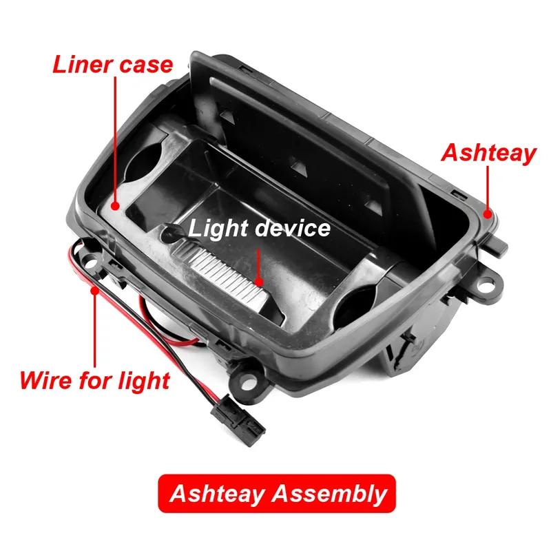 Complete Auto Car Black Plastic Center Console Ashtray Assembly Box For BMW 5 Series F10 F18 51169206347