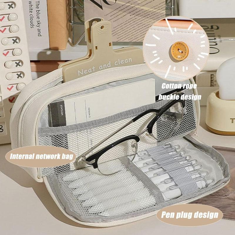 1Pc Aesthetic Pencil Case, Pencil Case with Compartments for Girls Teenagers College Pencil Case