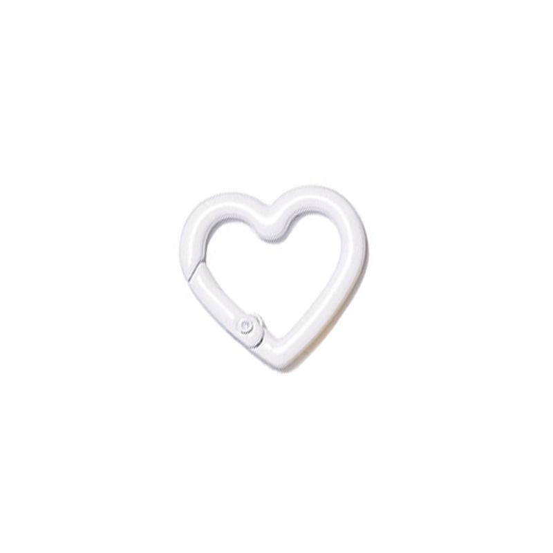 Heart-Shaped Colorful Spring Buckle Keychain DIY Jewelry Accessories