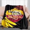 Rome Wolf Football club Printed Throws Blanket Soft Flannel Blankets for Couch Bed Gifts for Men Women Picnic blanket Christmas gifts
