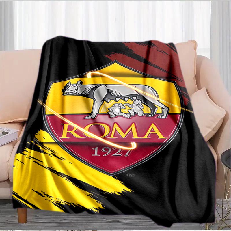 Rome Wolf Football club Printed Throws Blanket Soft Flannel Blankets for Couch Bed Gifts for Men Women Picnic blanket Christmas gifts
