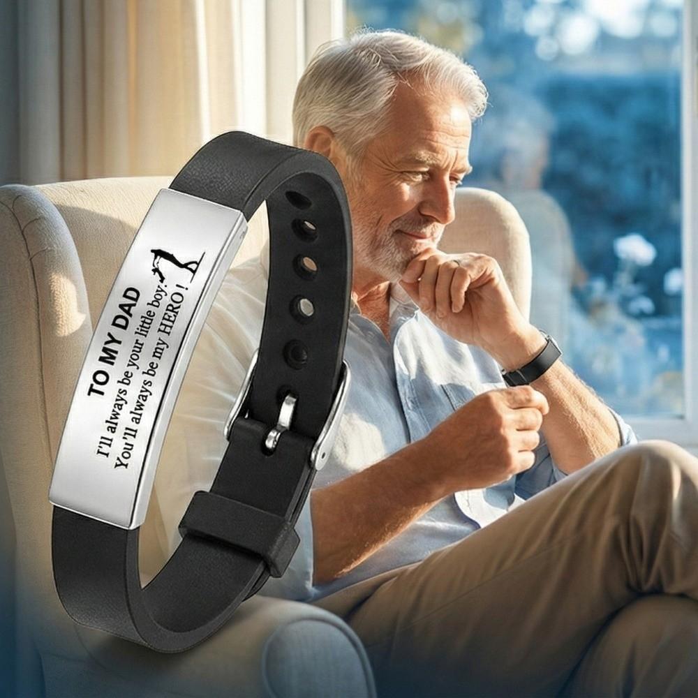 Stainless Steel Inspirational Quote Bracelets Father's Day Gifts Bracelet for Father  Father Gifts