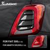 Carbon Fiber Tail Light Cover Decorative Sticker for Fiat 500 Abarth 595 695 2017-2023