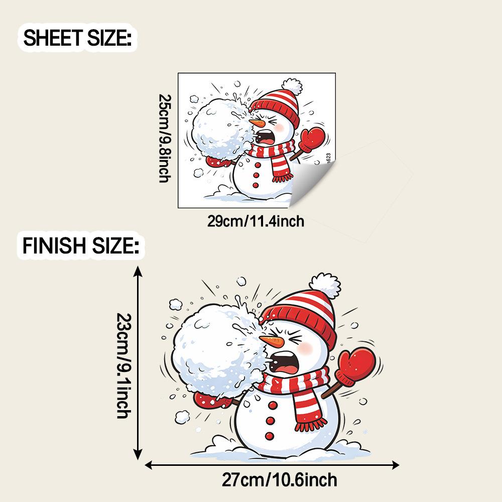 Christmas Stickers, Snowball Fights, Funny Bathroom Decoration, Beautification of The Toilet, Toilet Stickers