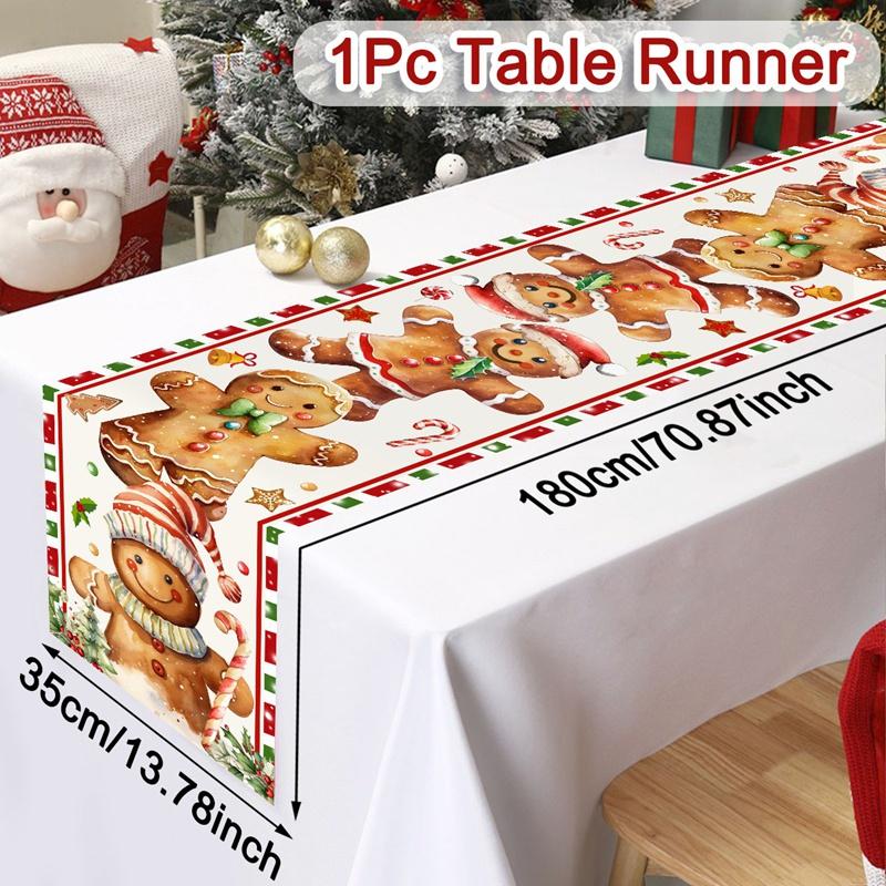 Santa Claus Christmas Table Runner Christmas Decorations For Home 2026 Xmas Table Flag Navidad Noel Gifts New Year Tablecloth