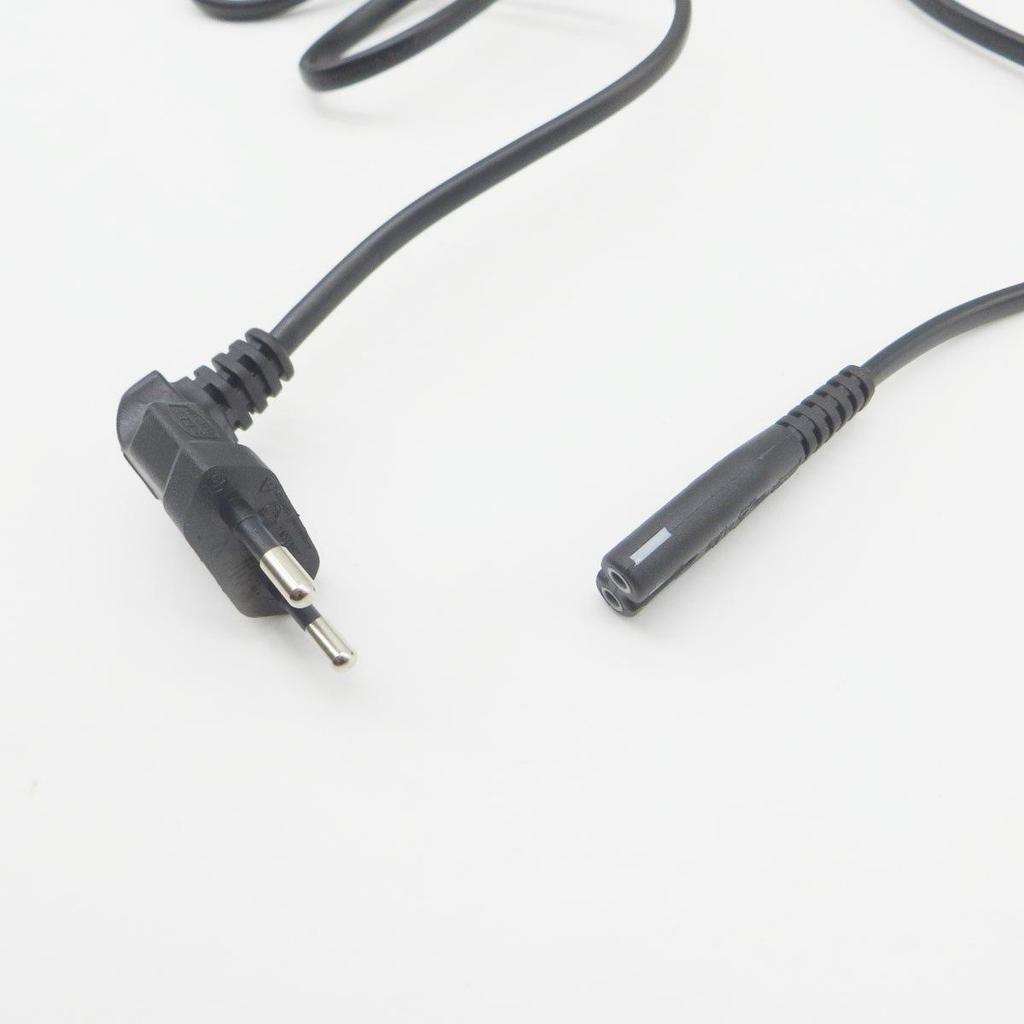 Euro Standard Right-Angle 1m Pure Copper Figure-8 Power Cord for Desk Lamps