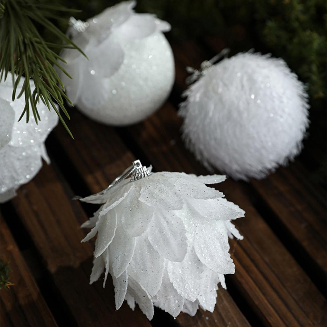 

Белые товары для рождественской елки 8 см цветок пенопластовый снежный шар Рождественский шар подвесной кулон для дома Рождество 2025 Новый год украшение