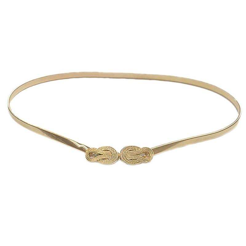 

Женское платье-цепочка на талии с металлической пружиной, эластичная цепочка с двойной пряжкой