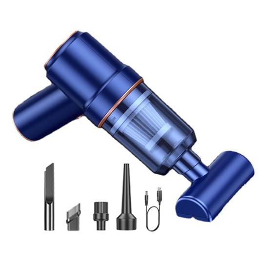 

Автомобильный пылесос с высокоэффективным воздушным фильтром, перезаряжаемый, с сильным всасыванием, портативный беспроводной ручной пылесос для удаления пыли синий