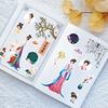 Original Antique Girl Cartoon Creative Chinese Style Jigsaw Puzzle Set Sticker