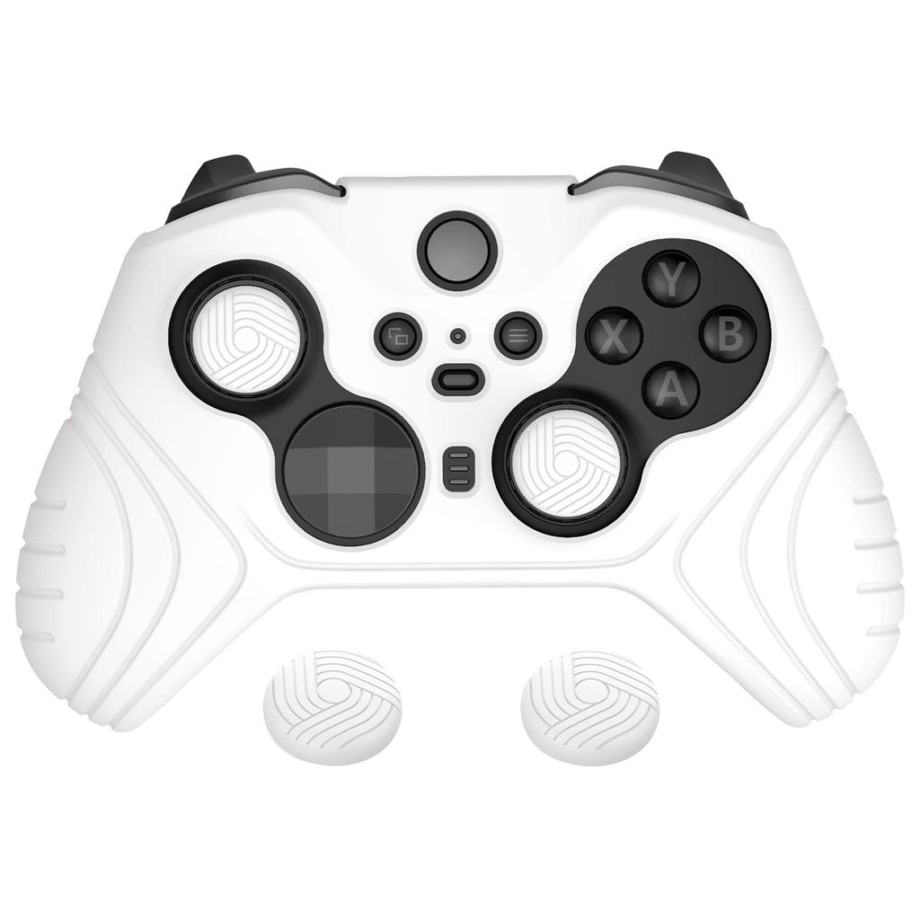 PlayVital Protective Cover for Xbox Elite Wireless Controller Series 2 Core, Includes Soft Rubber Skin and Thumbstick Cap Covers (White)