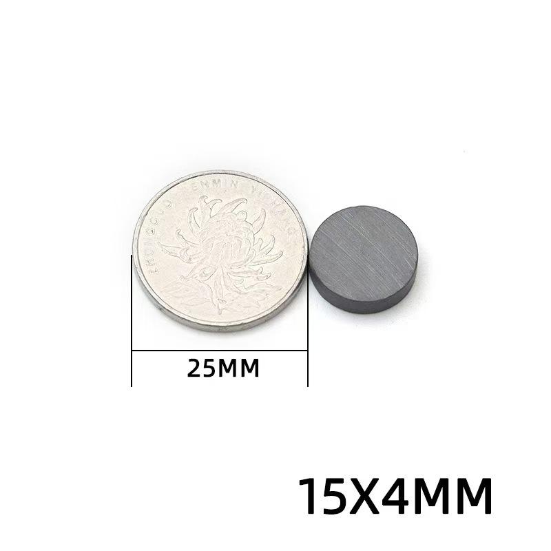 Black Ferrite Cylinder Magnet Ring with Hole - Strong Ring-Shaped Salvage Magnet.