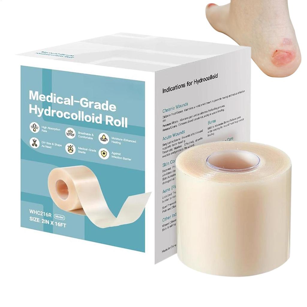 Hydrokolloid-Verbandrolle Hydrokolloidrolle für die Wundversorgung Hydrokolloid-Pflasterverbände 16,4 Fuß Hydrokolloid-Pflasterverbände