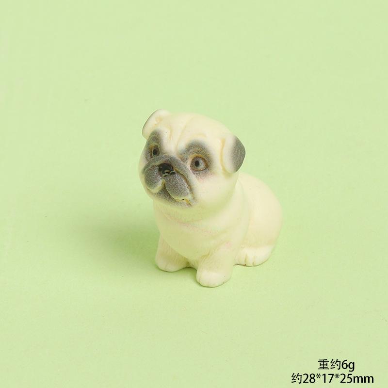 Cute Resin Dog Figure Realistic Animal Statue Mini Desk Car Decor Micro Landscape DIY Craft Ornament Gift