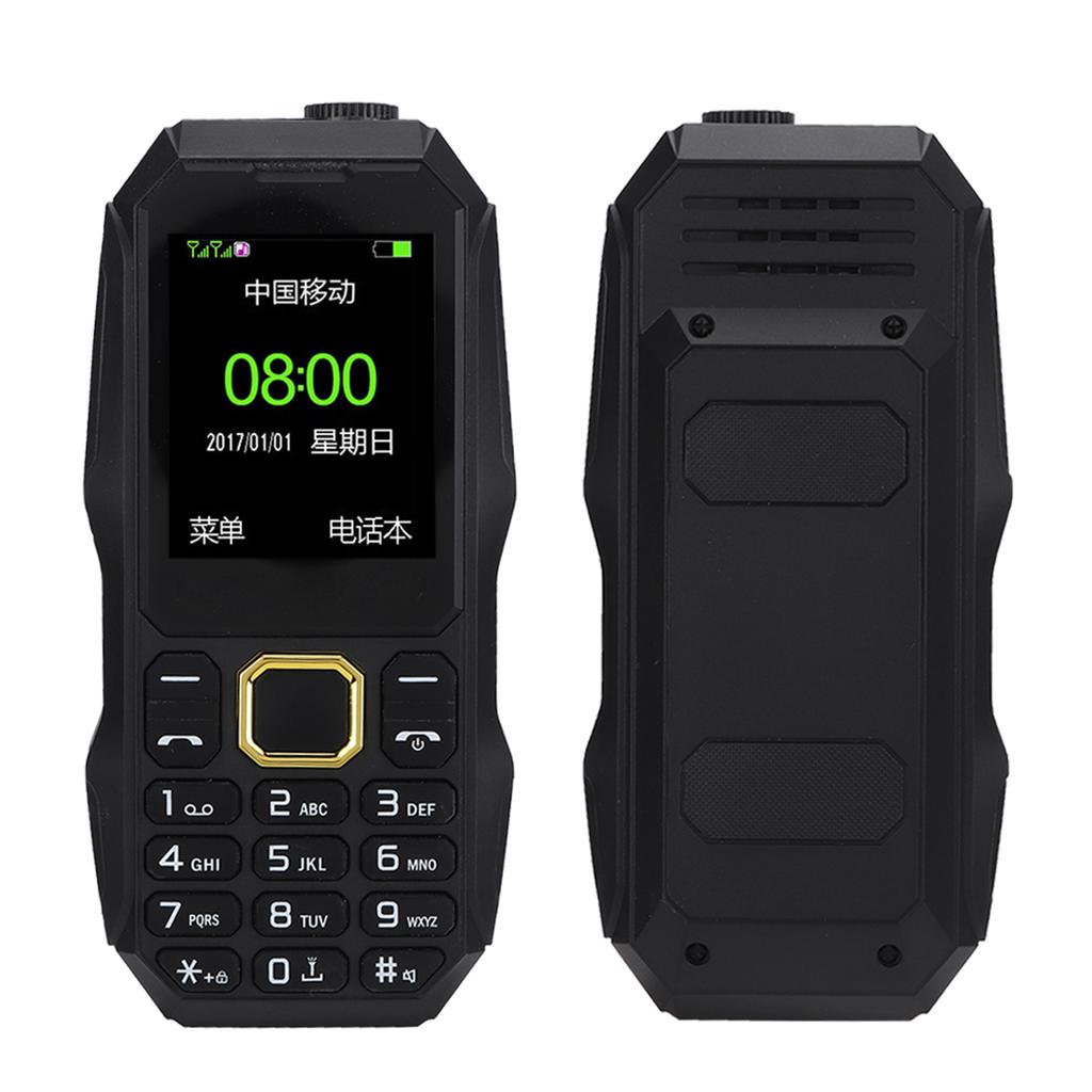 Outdoor Dual SIM Long Standby Mobile Phone 5800mAh Cellphone Black(EU Plug 110‑240V)