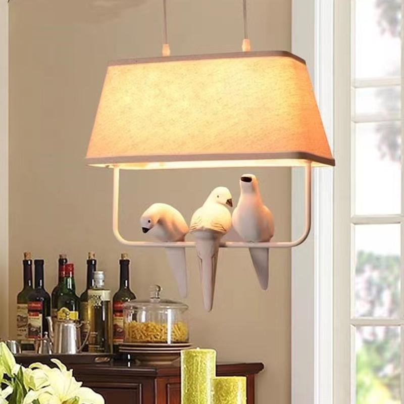 Nordic living restaurant LED chandelier pendent lights magpie bird home decoration lamp designer creative American hanging lamp