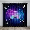 Children's Gamer Sunshade Curtains Boy Game Handle Thin Curtains 2 Panel Cool Game Curtain Living Room Bedroom Home Decor