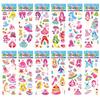 12 Sheets/Set 3D Bubble Dress Up Girls Stickers Cartoon Change Clothes DIY Kawaii Stickers Educational Toys for Kids Girl Gift