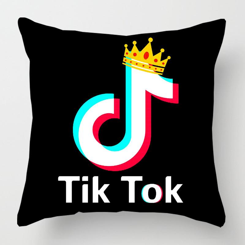 Tiktok Pattern Decorative Cushion Cover Soft Pillow Case For Home And Car 18inch