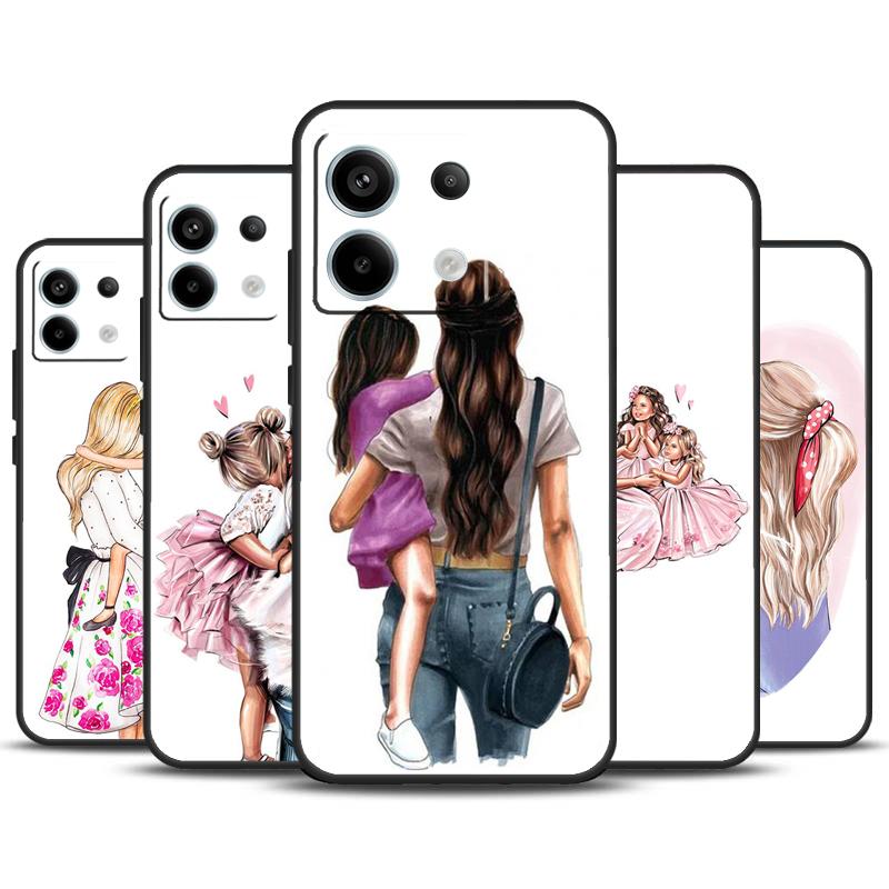 Mutter und Tochter Hülle Für Redmi Note 13 Pro Plus 9 10 11 12 Pro 9S 10S 11S 12S Hülle Für Redmi 12 C 10C 13C