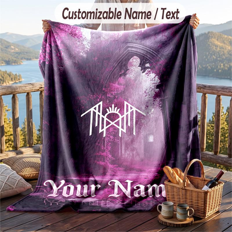 Personalisierbare Flanell-Kuscheldecke, Leichte Gemütliche Bett-Sofa-DeckeSleep Token