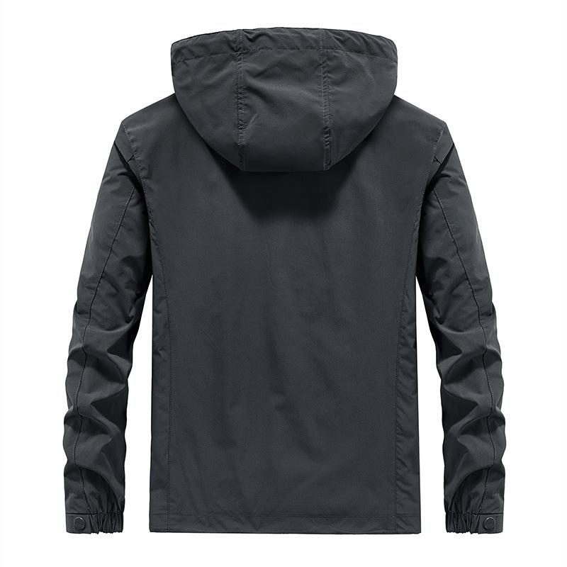 Men's Spring New Casual Large-size Men's Jacket Men's Hat-off Jacket