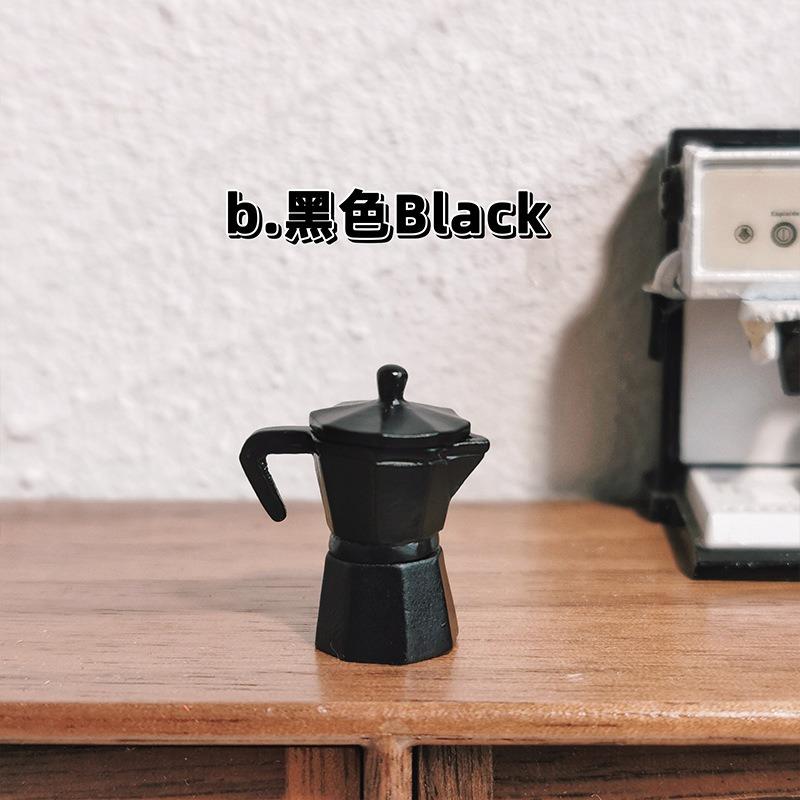 1/12 Dollhouse Miniature Simulation Kitchen Coffee Maker Mini Pot Model Toys for Dolls Decor Accessories Pretend Play Toys