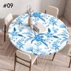 Round Table Cover for Kitchen Dining Table Waterproof Stretchable Tablecloth Stain-Resistant Round Table Mat Wedding Party Home